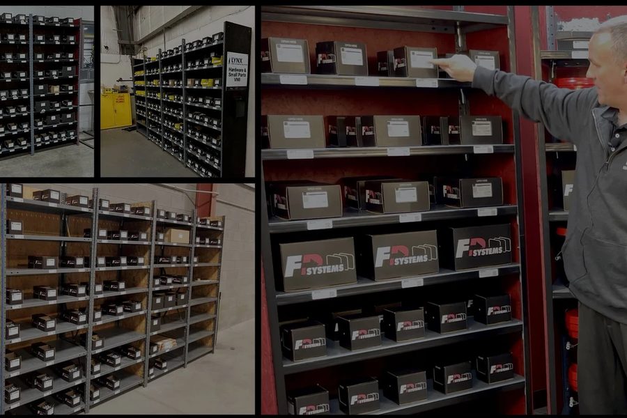 Industrial supply shelves for chemicals and maintenance products