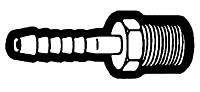 Hose Barb Male 1/2" X 1/4"