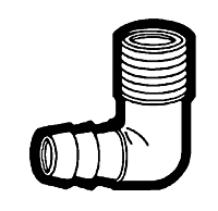 1/4x1/8mp El Hose Barb..