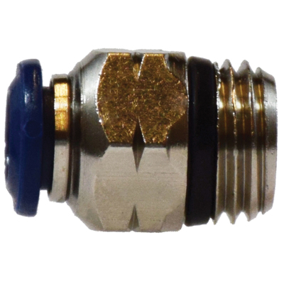 Adapter Straight Push-In Brass Nkl Plt 3/8" X 1/2"
