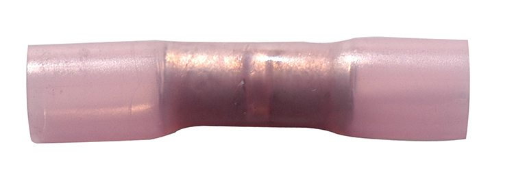 Pink Butt Connector Pink 8ga W/ Heat Shrink