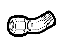 3/8 X 1/4 Air Brake 45 Degree Male Elbow